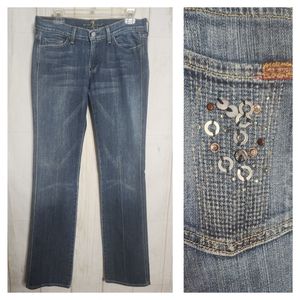 7 for all Mankind 7FAM Y2K Low-Rise Embellished Boot-Cut Jeans | Size 30